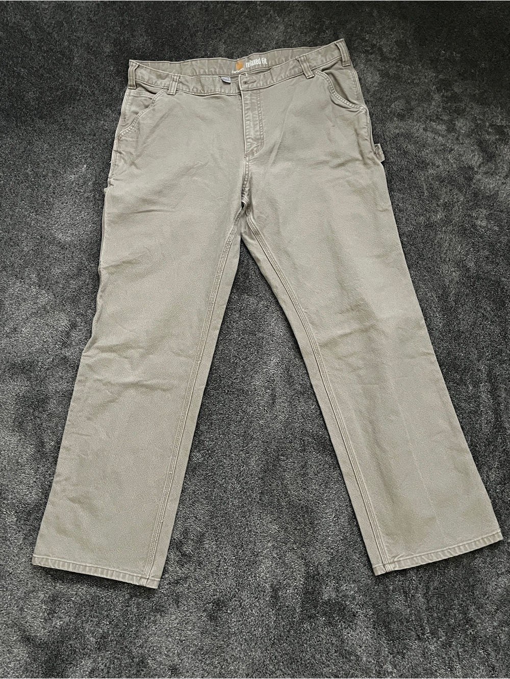 Carhartt Rugged Flex Duck Work Pants Desert Tan Relaxed Fit 38x32